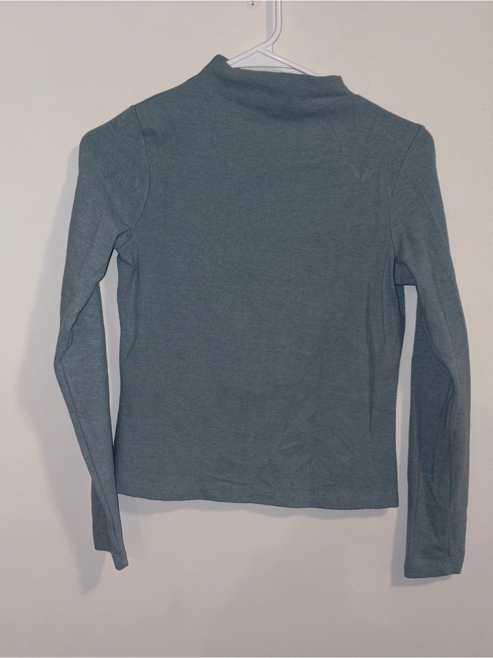 GAP Women's Long Sleeve Mock Neck Top - Slate Blue